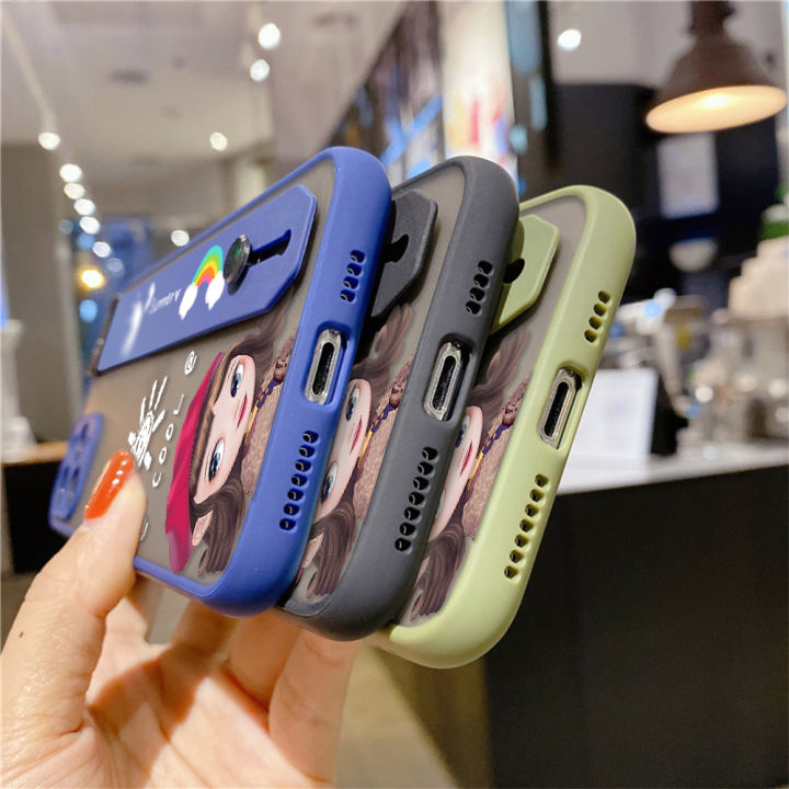 UCUC%20for%20OPPO%20A37%20Wrist%20Strap%20Case%20Lovely%20Cartoon%20Red%20Hat%20Girl%20Wristband%20Printing%20Cover%20Shockproof%20Frosted%20Phone%20Case%20-%20Image%205