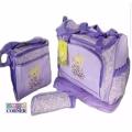 Multi-Functional Baby Diaper Bag 3 pcs (Purple). 