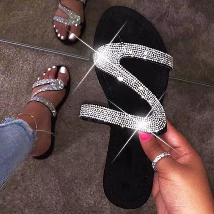 Women%20Sandals%EF%BC%8C%20Summer%20Beach%20Shallow%20Mouth%20Rhinestones%20Ladies%20Fashion%20Show%20Comfortable%20Light%20Shoes%20Sandalias%20Femininas%20-%20Image%205