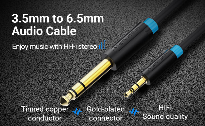 Vention%20BAB%20(%201%20year%20warranty)%20%206.5mm%20Male%20to%203.5mm%20Male%20Audio%20Cable%20-%20Image%203