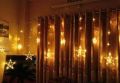 Badge Golden Big Star Curtain Light, 12 Hanging Golden Star String Lights, Drawing room decoration LED Curtain String Light Fairy LED Star String Light Holiday Party Wedding Decoration Lamp-MHN - Fairy Lights. 