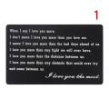 NORORTHY Valentine Love Note for Men Husband Anniversary Gifts Anniversary Memorial Wallet Insert Card Purse Card Boyfriend Presents.