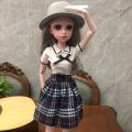 60cm dress up doll princess student costume girl kids school toys kindergarten gift Yi Tian Barbie.