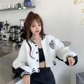 Fashionable Coat for WomeninsAutumn and Winter New Tops Korean Style Loose All-Matching Hoodie Short Baseball Uniform. 