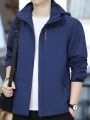 Shell Jacket Men's Coat Autumn 2023 New Korean Style Casual Hooded Outdoor Mountaineering Jacket Men's Jacket Fashion.