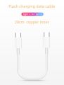CASIFY X3 60W Type C to Type C Fast Charging 25CM Short Data Cable Silicone 60Watt 25 CM Short PD Cable White. 