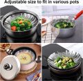 Multifunctional Stainless Steel Folding Fruit Tray Retractable Collapsible Steamer for Kitchen 1 pcs. 