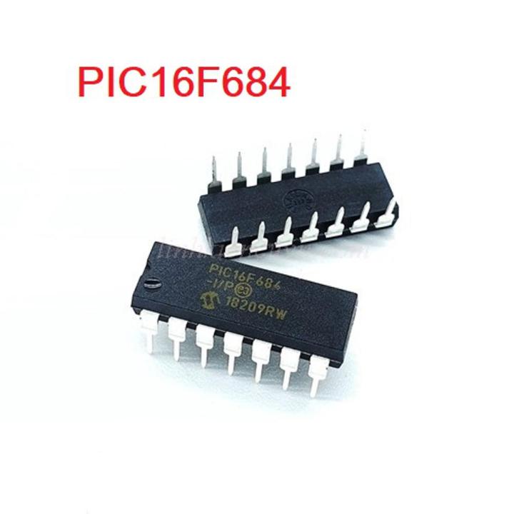 PIC16F684 PIC-16F684 PIC 16F684 Microcontrollers IC MCU DIP-14 14 Pin Leads Dual In Line Package Chip