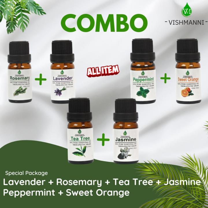 Vishmanni Essential oil combo 6 flavor (10 ml each)
