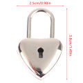 1Set Heart Shape Padlock Mini Luggage Hardware Locks With Key Lock For Travel Wedding Jewelry Box Diary Book Suitcase Demoo. 