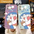 Chenyyka For Tecno Spark 6 Go Spark Go 2020 Spark Go 2021 Case Cartoon Cute Doraemon Luxury Plating Phone Case Edge Pattern Silicone Casing Full Back Cover Camera Protection Cases Softcase. 
