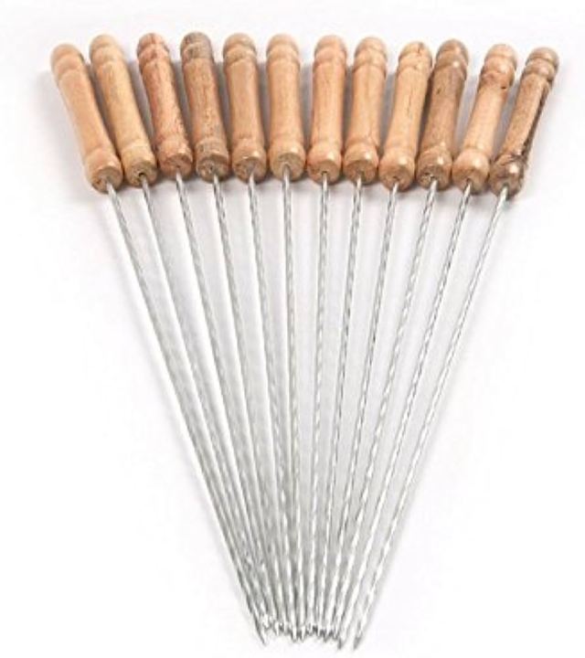 12Pcs%20Stainless%20Steel%20Barbecue%20Stick%20with%20Wooden%20Handle%20-%20Image%205