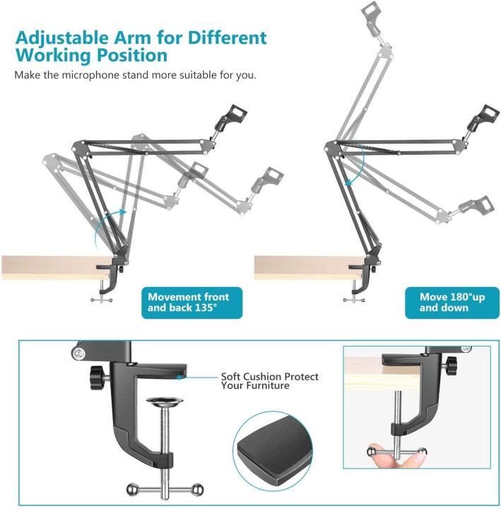 Professional%20Microphone%20Stand%20Suspension%20Scissor%20Arm%20with%20Holder%20For%20Dynamic%20and%20Condenser%20Microphone%20(Black)%20-%20Image%206