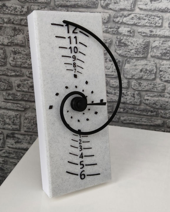 3D%20Printed%20Fibonacci%20Golden%20Spiral%20Clock%20-%20Unique%20Mathematical%20Timepiece%20with%20Ironed%20Marble%20Finish%20and%20Versatile%20Desk/Wall%20Mounting%20-%20Image%205