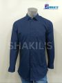 Oxford Cotton Men's Full Sleeve solid color Shirt- Navy Blue Color.