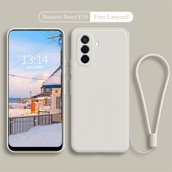 Huawei%20nova%20Y70/Y71%20Phone%20Case%20Lens%20Protection%20Casing%20Solid%20Straight%20Edge%20Liquid%20Silicone%20PU%20Back%20Cover%20-N10%20-%20Image%209