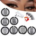 2 Pair 3D Magnetic False Eyelashes Reusable Magnetic Eyelashes With 4 Magnetic Lashes Natural Eyelash Extension Makeup Tools.