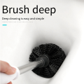 Toilet Brush Soft Non-Slip Cleaning Brush Wall Hanging Super Decontamination Bathroom Cleaning Tool White Durable. 