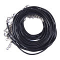 10PCS 1.5mm Adjustable Black Leather Cord Rope For DIY Necklace Bracelet Making. 