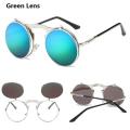 【linfang store】(NEW)Retro Vintage Gothic Round Flip Sunglasses. 