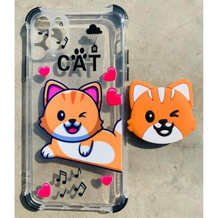 Cat Papai Case With PopSocket For iPhone