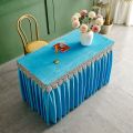 Tablecloth table skirt meeting gold velvet apron rectangular business show to desk fabric table cover AliExpress. 