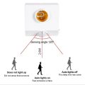 Human Infrared Sensor Switch (PIR Motion Sensor Light Socket) Adjustable Automatic On/Off for Nighttime Basement Lighting Control. 