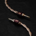 DD ddHiFi BC44Gold 4.4mm Balanced Audio Cable Symmetrical Double-Strand Shielded, Floating Shield, Single Crystal Silver 10cm/15.