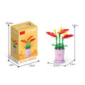 GC Creative Flower Building Blocks Simulation Bouquet Potted Building Bricks Toys For Home Decoration.