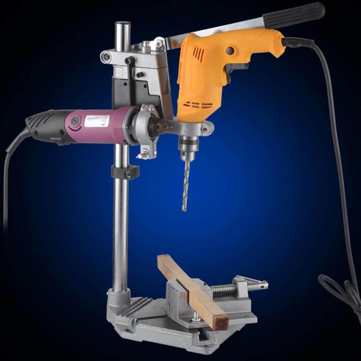 Drill Press Stand for Hand Drill,Adjustable Bench Clamp Drill Press Floor Stand Workbench Repair Tool for Drilling Collet Workshop Aluminum Base