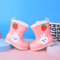 Children Rain Boots for Boys Cute Animals Water Shoes for Baby Girl Plush Warm Yellow Rain Boots Drop Shipping Rain Boots Kids. 