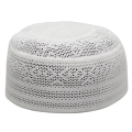 White Net High Quality Cotton Prayer Tupi-1pc.