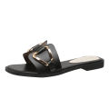 Luxury Women Slippers Buckle Design Small Incense Style Casual Wome's Flat Sandals External Wear Summer Sandy Beach Woman Slides House Foocus. 