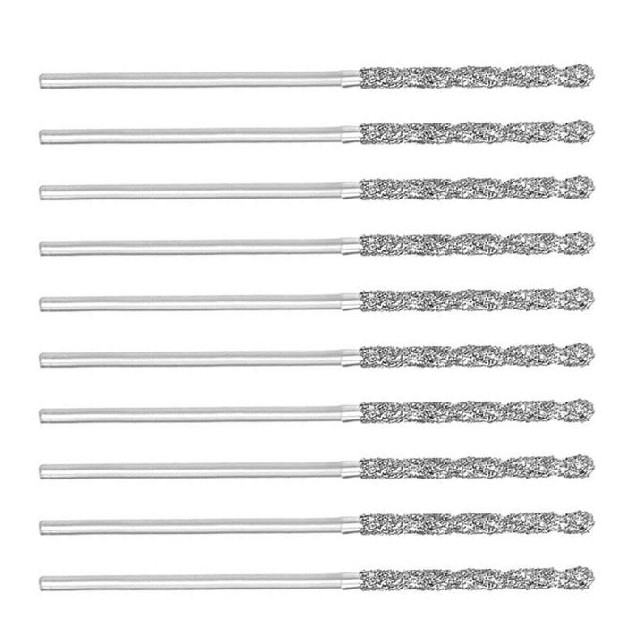 20Pcs Diamond Twist Drill Bits for Glass Sea Shells Stone Tiles