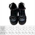 new Sweet Heart Buckle Wedges Mary Janes Women Pink T-Strap Chunky Platform Lolita Shoes Woman Punk Gothic Cosplay Shoes 43 House Foocus. 
