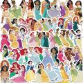 52PCS Disney Cartoon Cute Princess Stickers Aesthetic Decal Decoration Laptop Motorcycle Luggage Car Sticker for Girl Kid. 