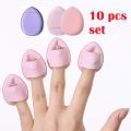 10pcs Finger Puff Sponge Makeup Mini Partial Concealer Sponge. 