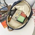 Trendy Cool Patch Women Backpack Washed Denim College Backpack Men Female Laptop School Bags Large Capacity Travel Shoulder Bag.