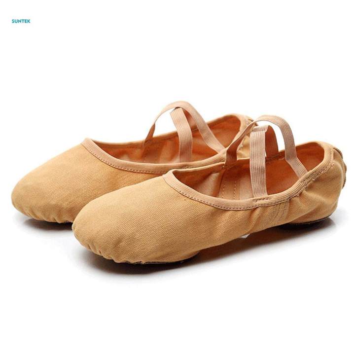 Canvas%20Ballet%20Slipper%20Split-Sole%20Shoes%20Fitness%20Gymnastics%20Flats%20Tan_34%20-%20Image%202