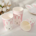 Mori rabbit disposable tableware paper cup dinner plate tablecloth happy birthday party supplies decoration. 