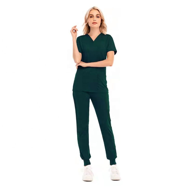 High%20Quality%20Short%20Sleeves%20Hospital%20Uniform%20Doctor%20Nurse%20Clothes%20Medical%20Scrub%20Suit%20Set%20Nursing%20-%20Image%202