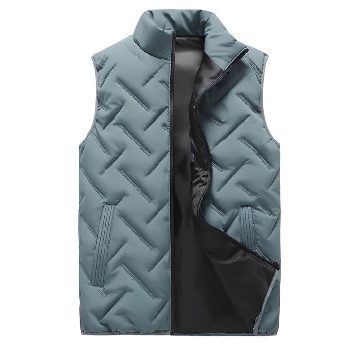 Mens Vest Jacket Men Warm Sleeveless Jackets Male Winter Casual Waistcoat  Outdoor Srts Vest Plus Size Veste Homme Clothing-Black