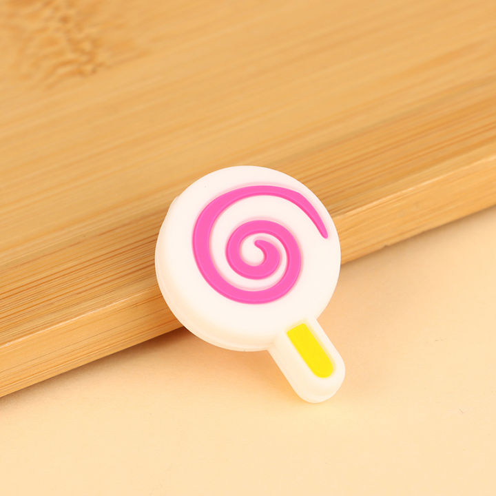 Cartoon Lolly Shape Tennis Racket Shockproof Absorber Silicone Shock Absorption Tennis Racket Shock Pad Anti-Vibration Dampeners