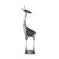 Aesthetic Decors Metallic Rustic Giraffe - Silver and Bronze. 