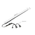 Coolmoon Cm-Ls40 5v Argb Pc Case Led Bar Sata 3pin Computer Rgb Lamp Strip For Motherboard With Controller. 