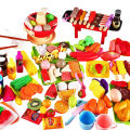 GC Kids Pretend Play Kitchen Toys 27pcs/100pcs Pretend Play Food Sets For Kids Simulation Food Barbecue Cooking Toys For Boys Girls Gifts. 