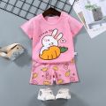 Summer Children's Clothes Baby Boy T-Shirt+Pant 2Pcs/Set Kids Cartoon Short Sleeve Suit Toddle Girl Clothes Suit Baby Outfit Set. 