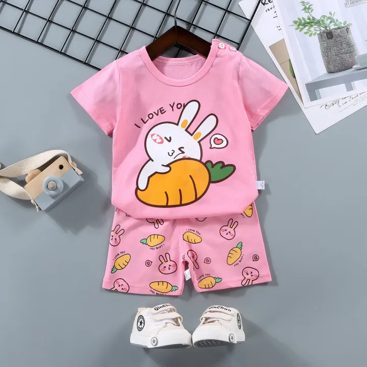 Summer%20Children's%20Clothes%20Baby%20Boy%20T-Shirt+Pant%202Pcs/Set%20Kids%20Cartoon%20Short%20Sleeve%20Suit%20Toddle%20Girl%20Clothes%20Suit%20Baby%20Outfit%20Set%20-%20Image%202