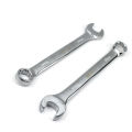 8pcs Combination Wrench Set with Roll-up Storage Pouch Chrome Vanadium Steel Polished Spanner Set Metric 6mm to 19mm.