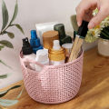 【Support-Cod】 Hollow Portable Storage Basket Home Desktop Storage Basket Plastic Basket.